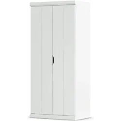 Höffner Kleiderschrank  Frieda ¦ weiß ¦ Maße (cm): B: 91 H: 203