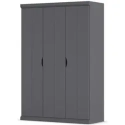 Höffner Kleiderschrank  Frieda ¦ grau ¦ Maße (cm): B: 136 H: 203
