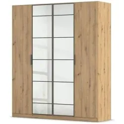 Höffner Kleiderschrank mit Spiegel Acero ¦ verspiegelt ¦ Maße (cm): B: 181 H: 210