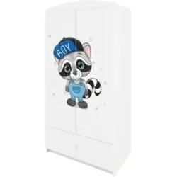 Höffner Kleiderschrank  Waschbär ¦ weiß ¦ Maße (cm): B: 52 H: 181,2