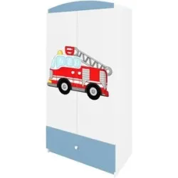 Höffner Kleiderschrank  Feuerwehr ¦ blau ¦ Maße (cm): B: 52 H: 181,2