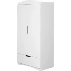 Höffner Kleiderschrank  Classic ¦ weiß ¦ Maße (cm): B: 52 H: 183,5