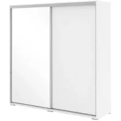 Höffner Schwebetürenschrank  Abberton ¦ weiß ¦ Maße (cm): B: 125 H: 215 T: 62.0