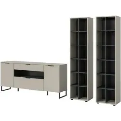 Höffner Wohnkombination   ¦ creme ¦ Maße (cm): B: 305 H: 192