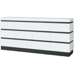 Höffner Sideboard  Avellino ¦ weiß ¦ Maße (cm): B: 201 H: 93 T: 45.0