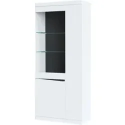 Höffner Vitrine  Turino Neo ¦ weiß ¦ Maße (cm): B: 86 H: 196,5 T: 39.9