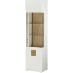 uno Vitrine  Topeka ¦ weiß ¦ Maße (cm): B: 55 H: 209 T: 38.0