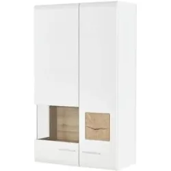 Höffner Hängevitrine  Cortina ¦ weiß ¦ Maße (cm): B: 80 H: 136 T: 37.0