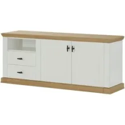 SCHÖNER WOHNEN Kollektion Lowboard  Village ¦ weiß ¦ Maße (cm): B: 158 H: 63 T: