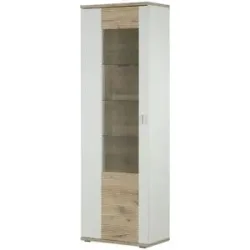 uno Vitrine  Milano ¦ grau ¦ Maße (cm): B: 64 H: 195 T: 38.0