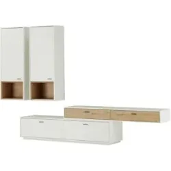 Jette Home Wohnkombination  Coruna ¦ weiß ¦ Maße (cm): B: 326 H: 208 T: 50.0