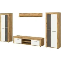 Höffner Wohnwand  Bardenas ¦ holzfarben ¦ Maße (cm): B: 310 H: 159 T: 35.0