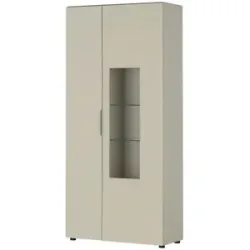 Höffner Vitrine  Vitro Neo ¦ beige ¦ Maße (cm): B: 90 H: 197 T: 40.0