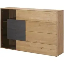 Wohnwert Highboard  Ardesia ¦ holzfarben ¦ Maße (cm): B: 182 H: 115 T: 44.0