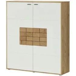 Jette Home Highboard  Laguna ¦ weiß ¦ Maße (cm): B: 124 H: 140 T: 38.0