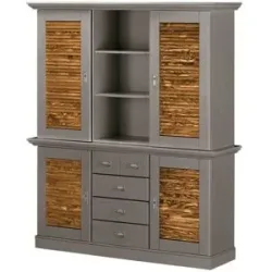 maison bleue Buffet  Fancy ¦ grau ¦ Maße (cm): B: 171,3 H: 202,1 T: 48.0
