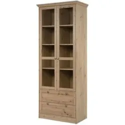 Höffner Vitrine  Forsten ¦ holzfarben ¦ Maße (cm): B: 80 H: 200 T: 45.0