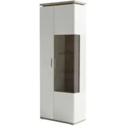 uno Kombi-Vitrine  Parez ¦ weiß ¦ Maße (cm): B: 75 H: 208 T: 38.0
