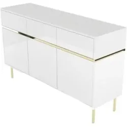 Höffner Sideboard  Marika ¦ weiß ¦ Maße (cm): B: 137,5 H: 85