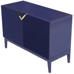 Höffner Sideboard  Demi ¦ blau ¦ Maße (cm): B: 100,5 H: 70