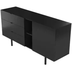 Höffner Sideboard  My Way ¦ schwarz ¦ Maße (cm): B: 160 H: 80
