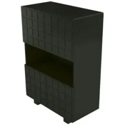 Höffner Highboard  Cubo ¦ schwarz ¦ Maße (cm): B: 84,3 H: 120
