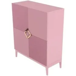 Höffner Highboard  Dami ¦ rosa/pink ¦ Maße (cm): B: 100,5 H: 120,5