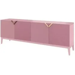Höffner Sideboard  Demi ¦ rosa/pink ¦ Maße (cm): B: 201,5 H: 70