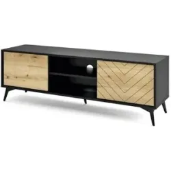 Höffner Lowboard  Diamond ¦ schwarz ¦ Maße (cm): B: 154 H: 50