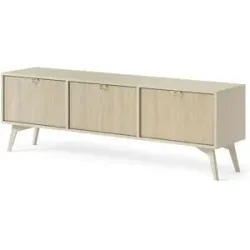 Höffner Lowboard  Firr ¦ beige ¦ Maße (cm): B: 158 H: 52