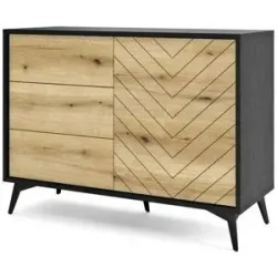 Höffner Sideboard  Diamond ¦ schwarz ¦ Maße (cm): B: 104 H: 77