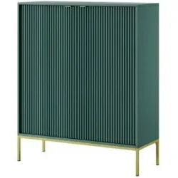 Höffner Highboard  Nova ¦ grün ¦ Maße (cm): B: 104 H: 125