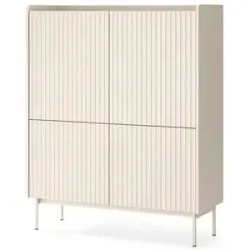 Höffner Highboard  Levant ¦ beige ¦ Maße (cm): B: 103,2 H: 126,2