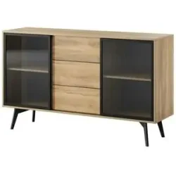 Höffner Sideboard   ¦ braun ¦ Maße (cm): B: 143,5 H: 85,4