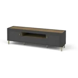 Höffner Lowboard  Mossa ¦ schwarz ¦ Maße (cm): B: 177 H: 52