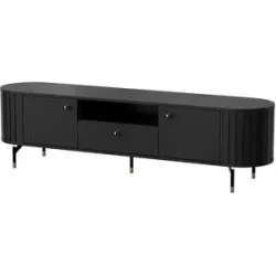 Höffner Lowboard  Zante ¦ schwarz ¦ Maße (cm): B: 180 H: 49