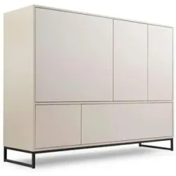 Höffner Highboard  Genua ¦ beige ¦ Maße (cm): B: 160 H: 120,5