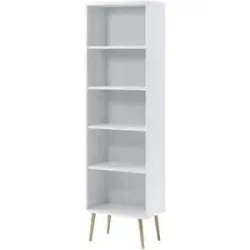 Höffner Bücherregal   ¦ weiß ¦ Maße (cm): B: 46 H: 180