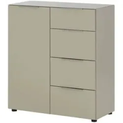 Höffner Sideboard  Vitreo Neo ¦ beige ¦ Maße (cm): B: 90 H: 99 T: 40.0