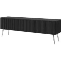 Selsey Lowboard  Ovarlo ¦ schwarz ¦ Maße (cm): B: 163,2 H: 49,2