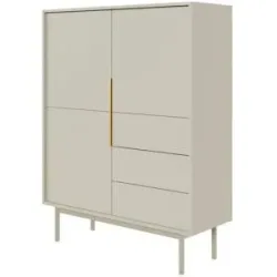 Selsey Highboard  Viviaro ¦ beige ¦ Maße (cm): B: 103,6 H: 134
