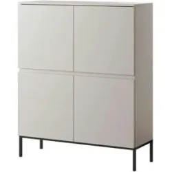 Selsey Highboard  Bemmi ¦ beige ¦ Maße (cm): B: 100 H: 122