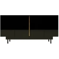 Höffner Sideboard  Artemisa ¦ schwarz ¦ Maße (cm): B: 163 H: 81