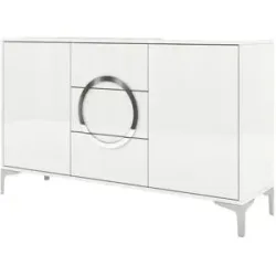 Höffner Sideboard  Eva ¦ weiß ¦ Maße (cm): B: 138 H: 83