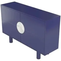 Höffner Sideboard  Zoe ¦ blau ¦ Maße (cm): B: 140 H: 90