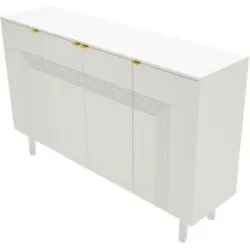 Höffner Highboard   ¦ weiß ¦ Maße (cm): B: 156 H: 99