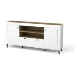 Höffner Sideboard  Mossa ¦ weiß ¦ Maße (cm): B: 177,1 H: 83,6