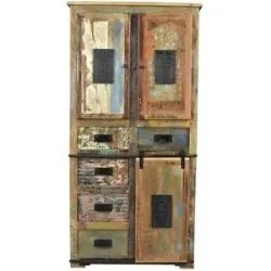 Höffner Highboard   ¦ mehrfarbig ¦ Maße (cm): B: 90 H: 180