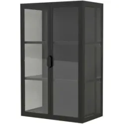 Höffner Hängevitrine  Flokas ¦ schwarz ¦ Maße (cm): B: 60 H: 95