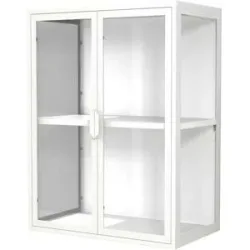 Höffner Hängevitrine  Flokas ¦ weiß ¦ Maße (cm): B: 60 H: 80